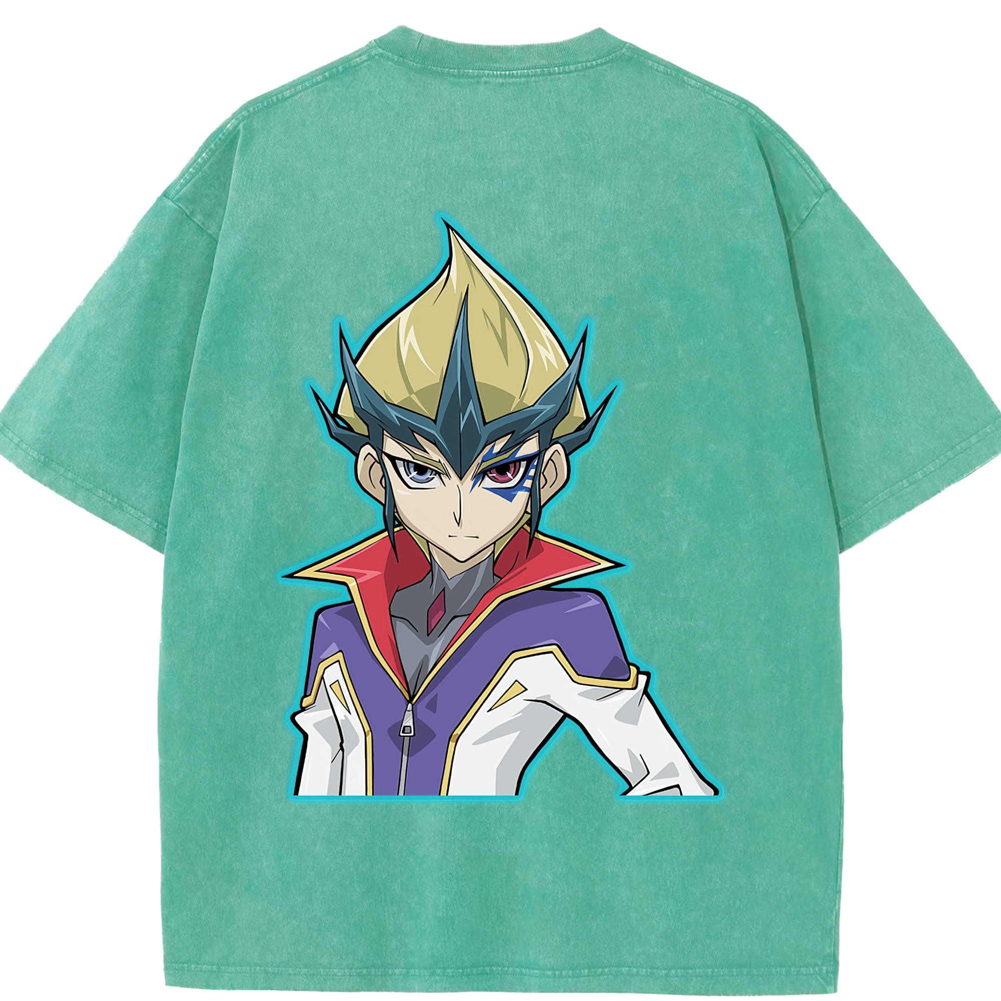 （画像用） 遊☆戯☆王 Yu-Gi-Oh! 綿100% ヴィンテージ風 半袖Tシャツ（背面プリント）